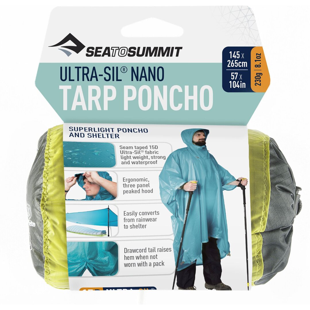 SEA TO SUMMIT - SEA TO SUMMIT Regenschutz Ultra-Sil 15D Tarp Poncho Lime Lime SEA TO SUMMIT - SEA TO SUMMIT Regenschutz Ultra-Sil 15D Tarp Poncho Lime Lime